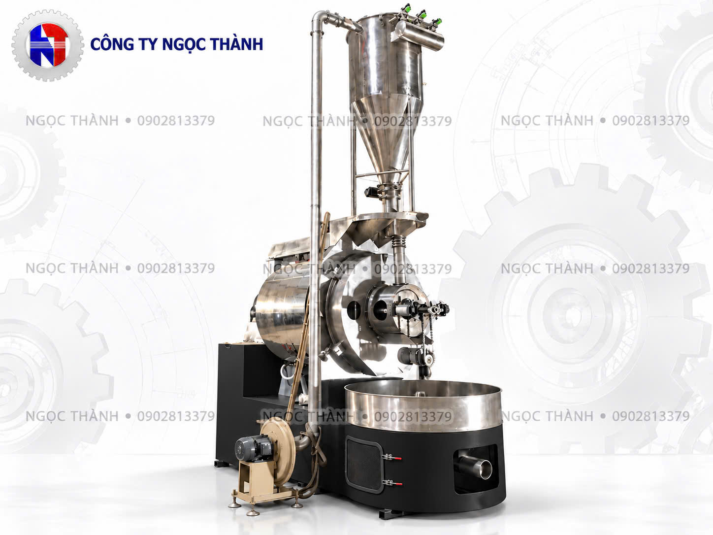 Máy rang trống quay công nghiệp – Ngọc Thành