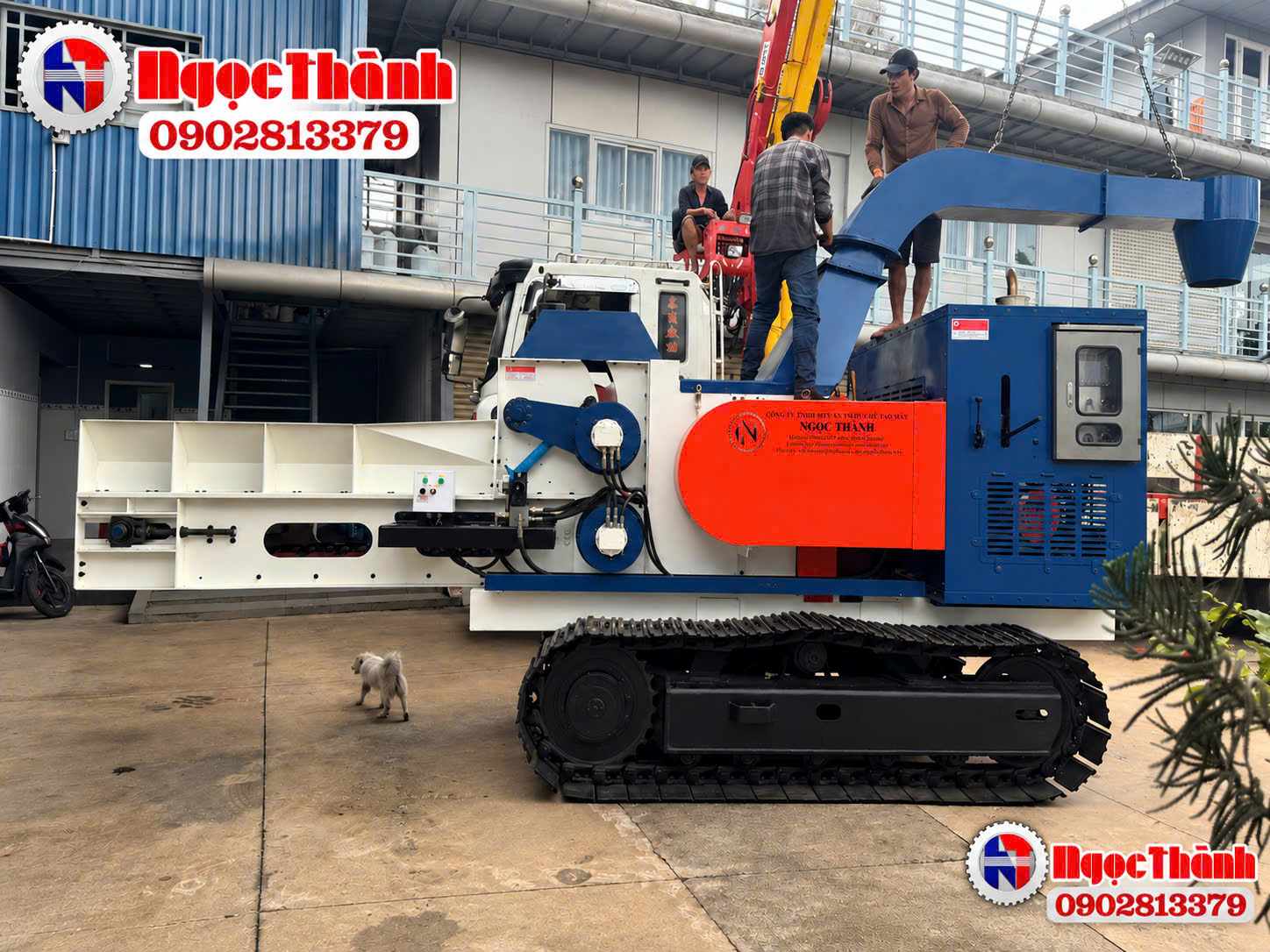 Máy băm gỗ di động chạy dầu diesel Ngọc Thành