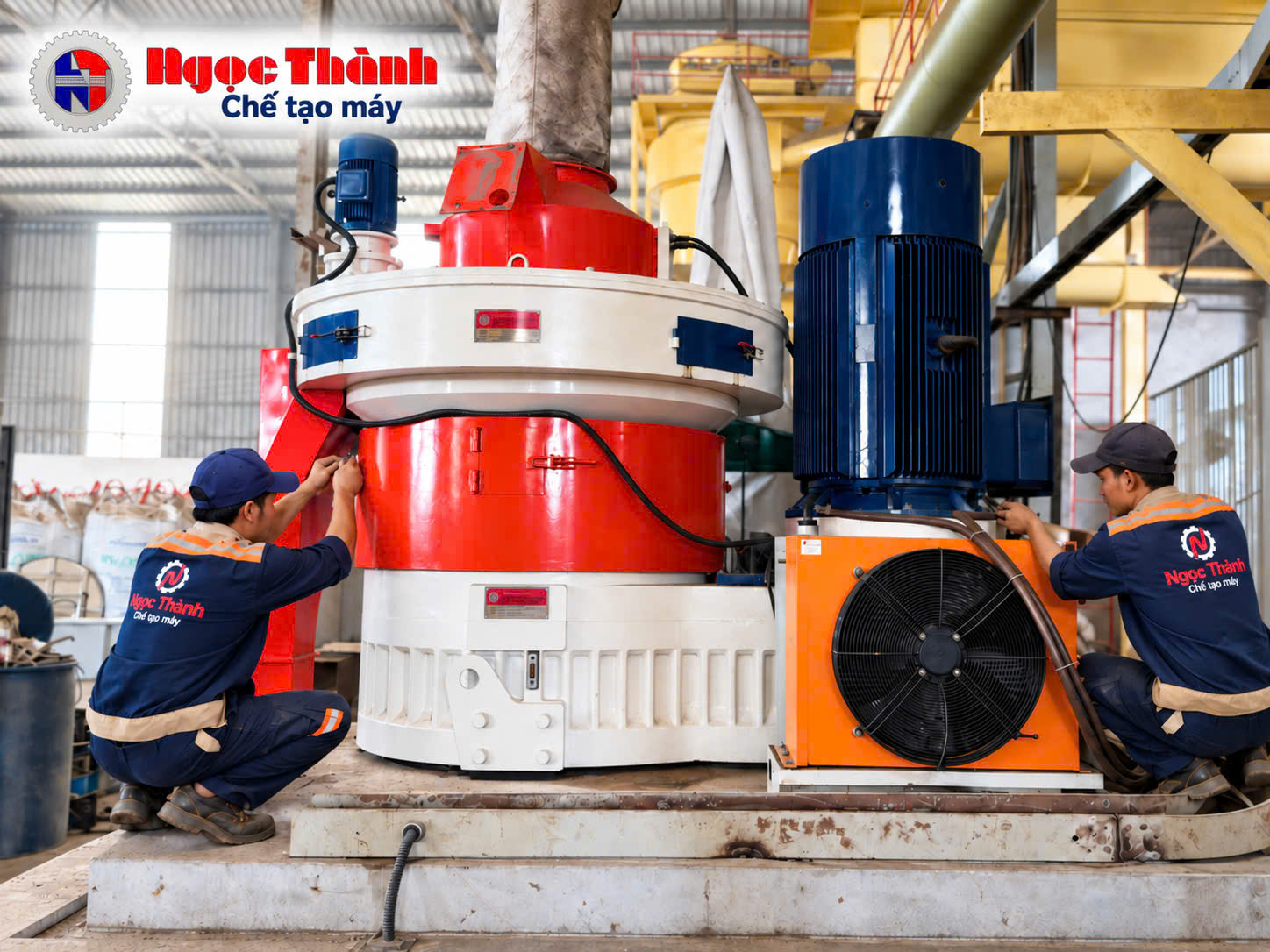 Máy ép viên nén trấu công nghiệp Ngọc Thành