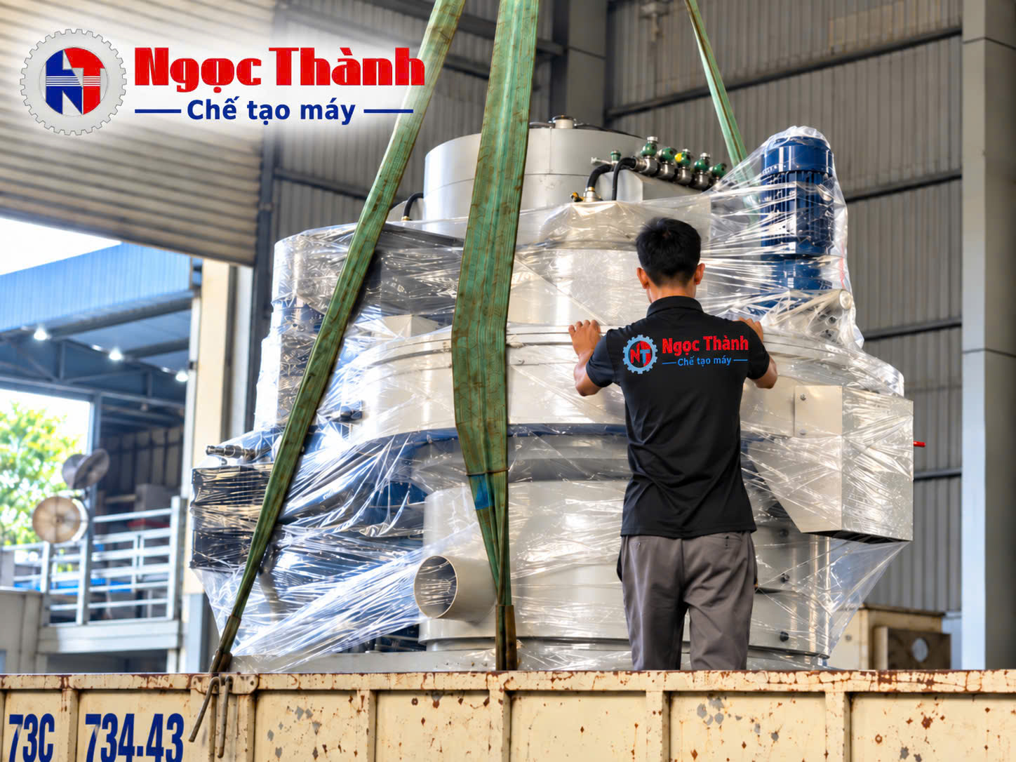 Máy ép viên phụ phẩm sinh khối Ngọc Thành